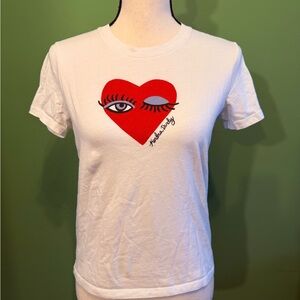 Project Social T White Tee with Red Graphic